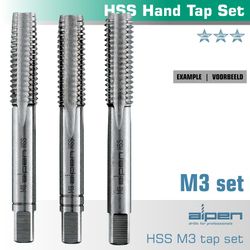 H& Tap Set In Pouch M3 Hss 0.5mm Pitch