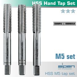 H& Tap Set In Pouch M5 Hss 0.8mm Pitch