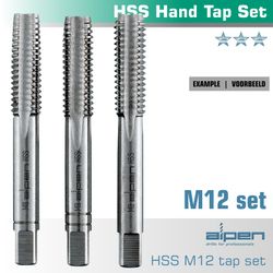 H& Tap Set In Pouch M12 Hss 1.75mm Pitch