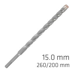 Force X 15.0 X 260/200 Sds-+ Rebar Drill Bit X4 Cutting Edges