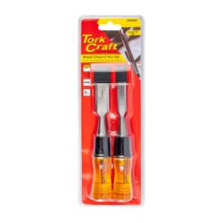 Wood Chisel 100mm Blade 2pc 12/19mm With Pvc H&le