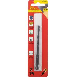 Drill Bit Hss St&ard 5.0mm Hex Shank 1/card