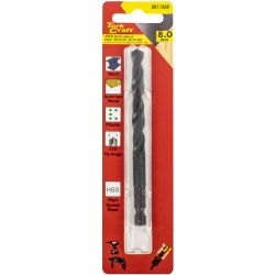 Drill Bit Hss St&ard 8.0mm Hex Shank 1/card