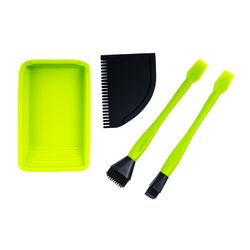 Glue Set Silicone 4pc Tray Scraper & 2pc Brush