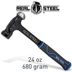 Hammer Ball Pein 700g 24oz Ultra Steel H&le REAL STEEL