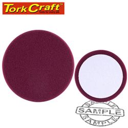 Foam Pad Hook & Loop Maroon Sponge 150mm 6' Heavy Compounding
