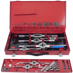 Tap & Die Set 44pce 3-12mm Hss In Metal Case