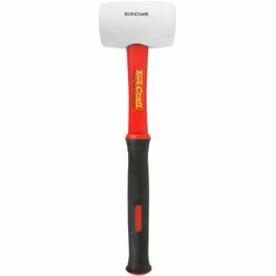 Hammer Rubber Mallet 450g (16oz) Fibreglass H&le White Non-marking