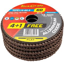 Flap S&ing Disc 115mm 60grit 4+1 Free A/o