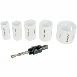 Hole Saw Set 6pce Bi-metal (22/25/32/35/51mm & 3/8 Hex M&rel)