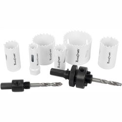 Holesaw Set 9pc In Alum Case Bi-metal 16 20 25 32 40 51mm