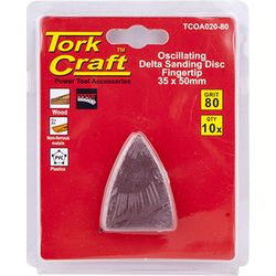 Oscillating S&paper A/o 35x50mm 10pc Fingertip 80grit