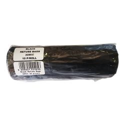 Refuse Bag Black 30mic 10 Per Pack