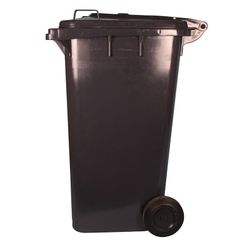 Refuse Wheely Bin Non Sabs Rec Solid Ax Black 240l