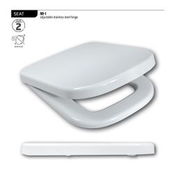 WIRQUIN Toilet Seat M-1 Thermodur Pl Hng Wht 2.2kg