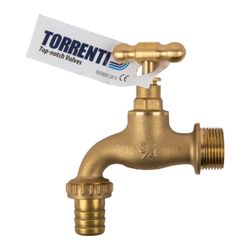 TORRENTI Bibcock Tap Brass Std 15mm X 3/4inch