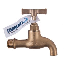 TORRENTI Tap Brass Hose H/duty 15mm