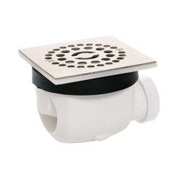 WIRQUIN Shower Trap Twisto Sq S/steel Grid