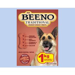Beeno Dog Biscuits Duo Bacon & Cheese Large 800g