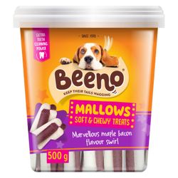 Beeno Dog Treat Mallows Maple & Bacon Swrl 500g