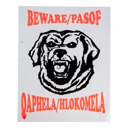 Complete Sign - Beware Rottweiler