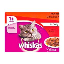 WHISKAS Cat Food Pouch Bulk Multipack Meat Select