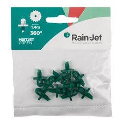 Micro Rainjet Head Mister 360deg Grn 1.3mm 10pk