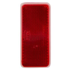 Square Reflector Stick-on Red 90mm