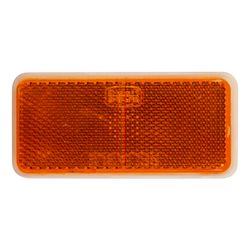 Square Reflector Stick-on Amber 90mm