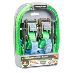 Ratchet Tie Down Cambuckle 2m 2pc Grn