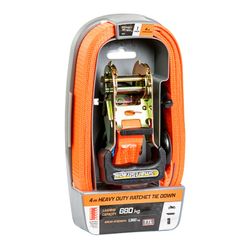 Ratchet Tie Down Pad 4m Orng