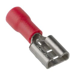 Terminal Red Female Rec Push On 0.5-1.5mm Ka 6.3mm