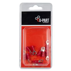 U-PART Terminal Red Ring Lug 0.5-1.5mm 5mm Lr15005