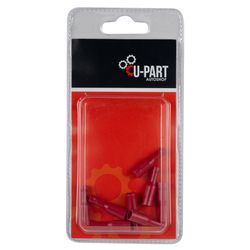 U-PART Terminal Red Female Bullet 0.5-1.5mm 4mm L