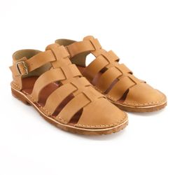 Bata Safari Mens S&al Close Toe Tan Size 8