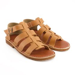 Bata Safari Mens S&al Open Toe Tan Size 7