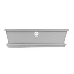 SEBOR Sill Planter & Saucer Set 50cm Light Grey