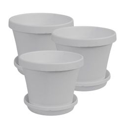 SEBOR Suppot & Saucer Set 30cm Light Grey 3pck