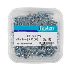 IFASTEN Cbc Pozi No8 Zp 4.2mmx16mm 100 Pt