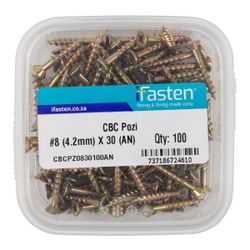 IFASTEN Cbc Pozi No8 4.2mmx30mm 100 Pt
