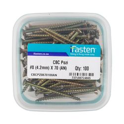 IFASTEN Cbc Pozi No8 4.2mmx70mm 100 Pt