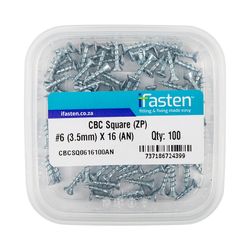 IFASTEN Cbc Square No6 Zp 3.5mmx16mm 100 Pt