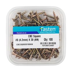 IFASTEN Cbc Square No8 4.2mmx30mm 100 Pt