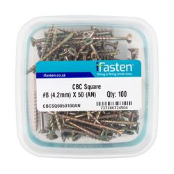 IFASTEN Cbc Square No8 4.2mmx50mm 100 Pt