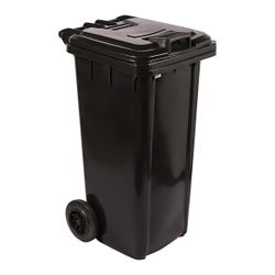 Refuse Wheely Bin Non Sabs Recycled Black 120l