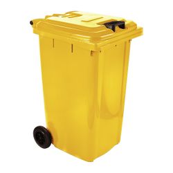 Refuse Wheely Bin Non Sabs Recyc Virgin Yell 240l