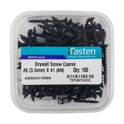IFASTEN Drywall Screw Coarse No6 3.5mmx41mm 100 Pt
