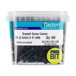 IFASTEN Drywall Screw Coarse No6 3.5x41mm 400 Pt +