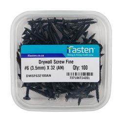 IFASTEN Drywall Screw Fine No6 3.5mmx32mm 100 Pt
