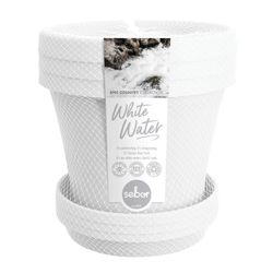SEBOR Suppot & Saucer Set 15cm White Water 3pck